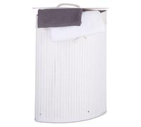 Relaxdays 3x cestos ropa sucia esquineros de bambú blanco