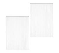 Relaxdays 4 cortinas decorativas blancas 145x245cm blanco