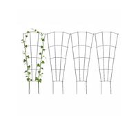 Relaxdays 4 soportes metálicos para plantas negro