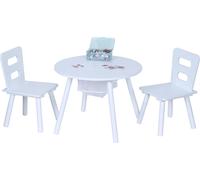 Relaxdays Set infantil de 3 piezas con almacenaje blanco