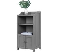 Relaxdays 4052025857653, Gris, De pie, 3 estantes, 2 puertas, Tablero de fibra de densidad media (MDF), 405 mm