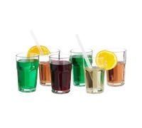 Relaxdays 48 vasos de vidrio para beber transparente