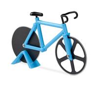 Relaxdays 5 cortadores de pizza bicicleta azules azul,negro