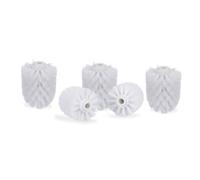 Relaxdays 5 recambios escobilla 12 mm, ø 8 cm blanco