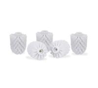 Relaxdays 5 recambios escobilla 9,5 mm, ø 8 cm blanco