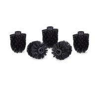 Relaxdays 5 recambios escobilla 9,5 mm, ø 8 cm negro