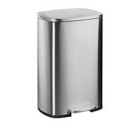 Relaxdays Cubo basura 50 litros para cocina negro,plata