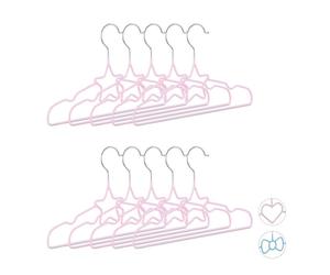 Relaxdays 50 x percha infantil estrella rosa claro fucsia,plata