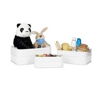 Relaxdays 6 cajas almacenaje baño color blanco blanco
