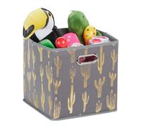Relaxdays 6 cestos almacenamiento plegables cactus oro,gris