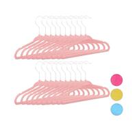 Relaxdays 60 perchas para niños, color rosa rosa,plata