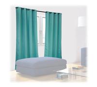 Relaxdays 8 Cortinas opacas turquesa 245x135cm turquesa