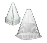 Relaxdays 80 sombreros para plantas transparentes transparente