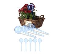 Relaxdays Juego de 9 globos de riego de PVC azul claro