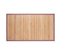 Relaxdays Alfombra de bambú 80x45 cm para baño marrón,marrón claro