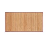 Relaxdays Alfombra de bambú 80x45 cm para baño marrón,marrón claro