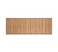 Relaxdays Alfombra de bambú 80x45 cm para baño marrón,marrón claro