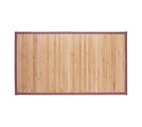 Relaxdays Alfombra de bambú 80x45 cm para baño marrón,marrón claro