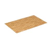 Relaxdays Alfombra de baño plegable de bambú marrón claro