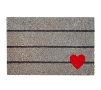 Relaxdays Felpudo de coco, 60 x 40 cm rojo,negro,gris