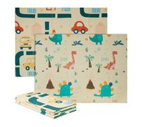 Relaxdays Alfombra de juego plegable sol y luna crema