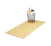 Relaxdays Alfombra de pasillo con rombos 70x140 cm beige,amarillo