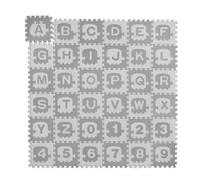 Relaxdays Alfombra infantil puzzle gris y blanco blanco,gris