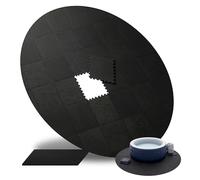 Relaxdays Alfombra para Piscina, 45 Piezas, Ø 370 cm, Espuma EVA 1,2 cm, encajable, Negra