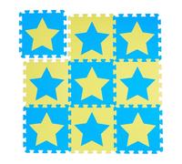 Relaxdays Alfombra puzle bebés 18 u. amarillo azul azul,amarillo
