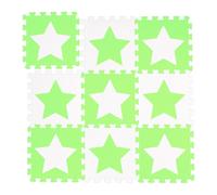 Relaxdays Alfombra puzle para bebés estrellas blanco,verde