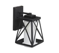 Relaxdays Aplique pared exterior farol blanco,negro