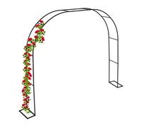 Relaxdays Arco de jardín metálico para plantas negro