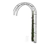 Relaxdays Arco de jardín metálico semicircular negro