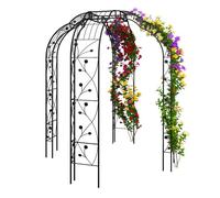 Relaxdays Arco de rosas metálico negro