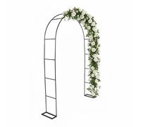 Relaxdays Arco rosas XXL metal con soporte negro