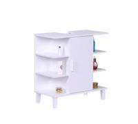 Relaxdays Armario bajo lavabo con estantes blanco