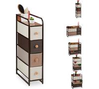 Relaxdays Mueble de almacenaje modular beige,marrón,marrón claro