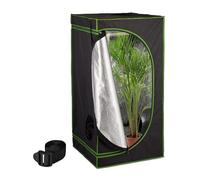 Relaxdays Armario Cultivo Indoor, Carpa Invernadero Interior, Plantas y Hierbas, Opaco, 120 x 60 x 60 cm, Negro y Verde