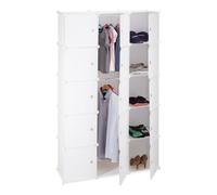 Relaxdays Armario modular con 11 compartimentos blanco