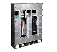 Relaxdays Armario Modular XXL con 25 Compartimentos, Negro, 234 X 180 X 46.5 Cm