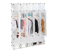 Relaxdays Armario modular XXL negro,plata,transparente