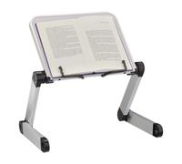 Relaxdays Atril para libros regulable en altura blanco,negro,plata