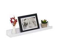 Relaxdays Balda blanca para la pared 48 cm blanco
