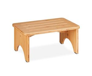 Relaxdays Banco Baño Bambú, Taburete Hogar, Banqueta Cocina o Pasillo, Soporte Plantas, 17,5 x 39 x 25 cm, Natural