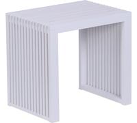 Relaxdays Banco de bambú Moderno para Cocina, vestidor, Pasillo, baño y Dormitorio, 43x45x33 cm, Blanco