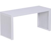 Relaxdays Banco de bambú Moderno para Cocina, Pasillo, baño y Dormitorio, 43x90x33 cm, Blanco