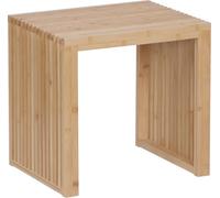 Relaxdays, banco de bambú, banco moderno para la cocina, banco para vestidor, pasillo, baño y dormitorio, dimensiones 43x45x33 cm, zapatero, color natural
