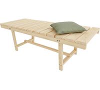 Relaxdays, banco de jardín para 2 personas, madera de abeto, color marrón claro