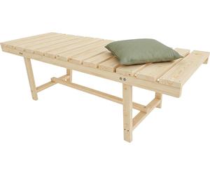 Relaxdays, banco de jardín para 2 personas, madera de abeto, color marrón claro