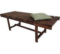 Relaxdays, banco de jardín para 2 personas, madera de pino, color marrón